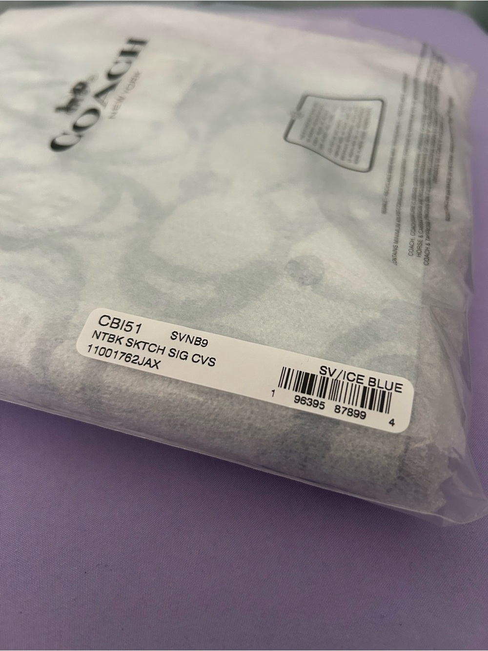 Coach Ice Blue Signature Journaling Notebook Brand New in Original Packaging - Picture 3 of 3